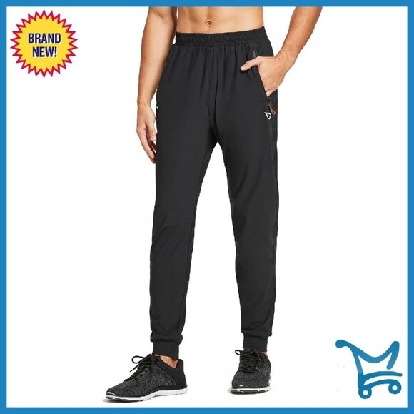 Other - Men's Lightweight Quick Dry Joggers with Zipper Pockets for Running Gym